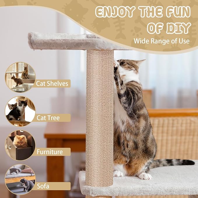 Climbing Cat Scratcher Mat Trimmable Cat Scratching Post Carpet 39.3’’x15.8’’ - Image 6