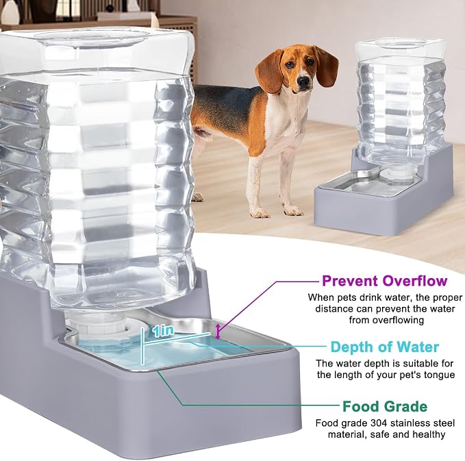 Automatic Water Dispenser Large: Upgraded 100% BPA-Free 8L Light Gray Stainless - Image 5