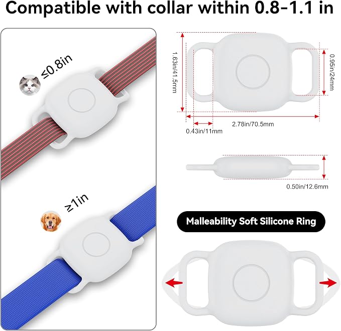 DDJ 2-Pack Dog Collar Holder for Tile Life360 Mate 2022 Tracker, Waterproof - Image 5