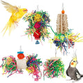 Foraging Toys Parakeet Chewing Hanging Toy Shredded Paper Bird Cage Accessories by lovyoCoCo
