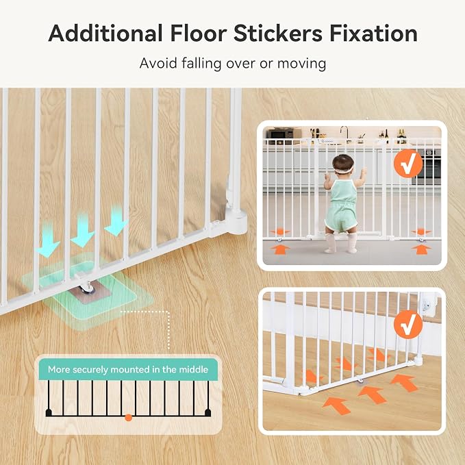 COMOMY 80" Extra Wide Baby Gate, Dog Gate - Image 6