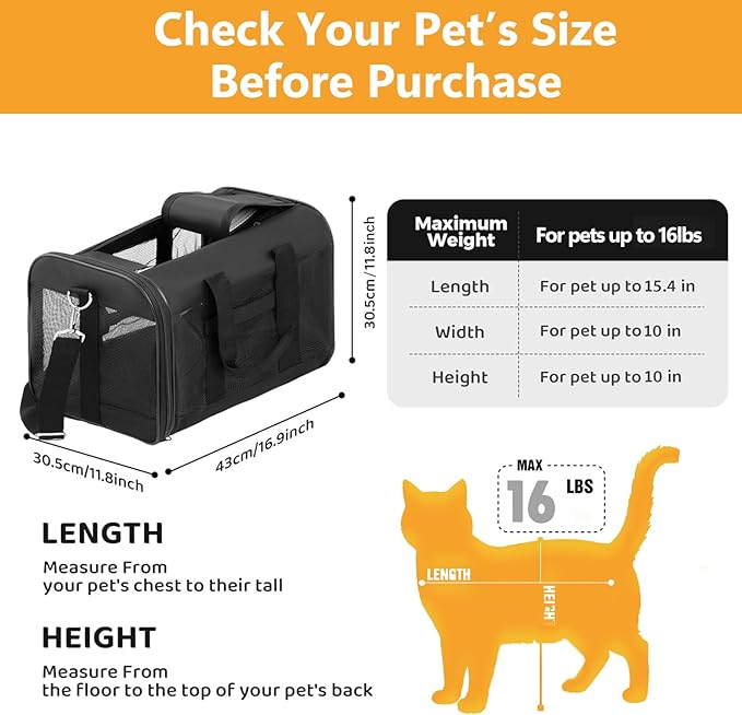 Simple Deluxe Airline-Approved Cat Carrier, Soft-Sided Pet Carrier - Image 2
