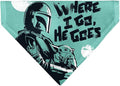 Star Wars Pet Bandana Star Wars Madalorian and Grogu Where He Goes I Go Pose by Buckle-Down