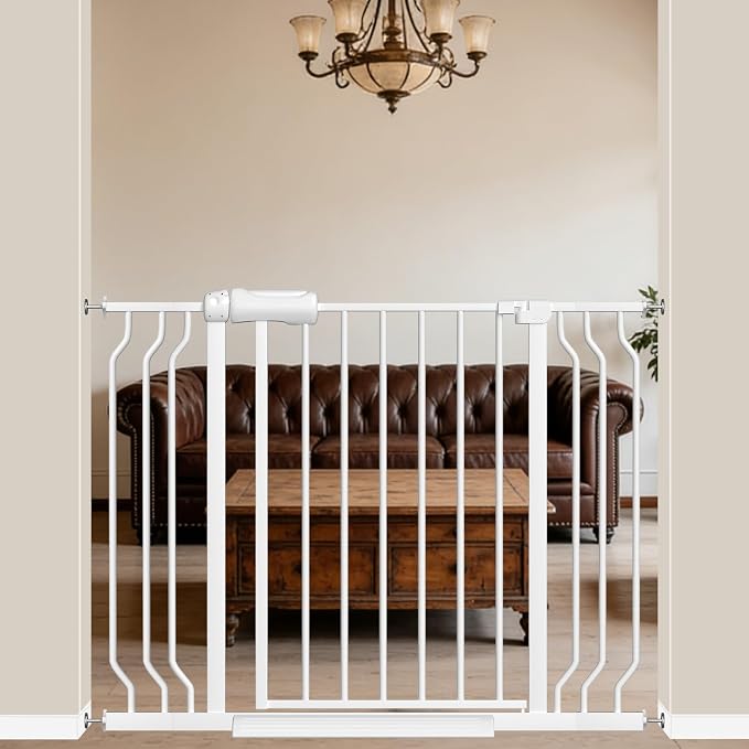 WAOWAO Baby Gate 29.13-43.3" Extra Wide Pressure Mounted Walk Through Swing by WAOWAOBABYSAFETYPRODUCTS