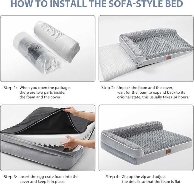 BFPETHOME Orthopedic Dog Beds for Large Dogs-Waterproof Sofa Pet Bed - Image 5