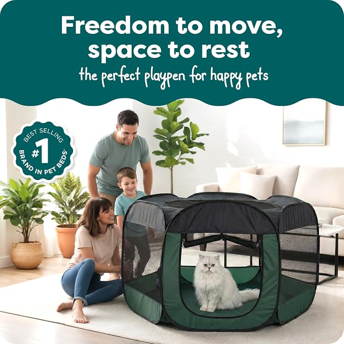 FurHaven Portable Pet Playpen for Dogs & Cats, Foldable Indoor Kitten Playpen - Image 2