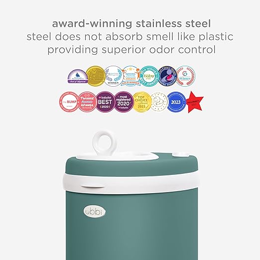Ubbi Stainless Steel Diaper Pail, Odor Locking, No Special Bag Required - Image 4