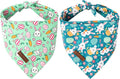 ARING PET Easter Dog Bandana 2 Pack-Cute Green Easter Eggs Dog Bandanas by ARINGPET