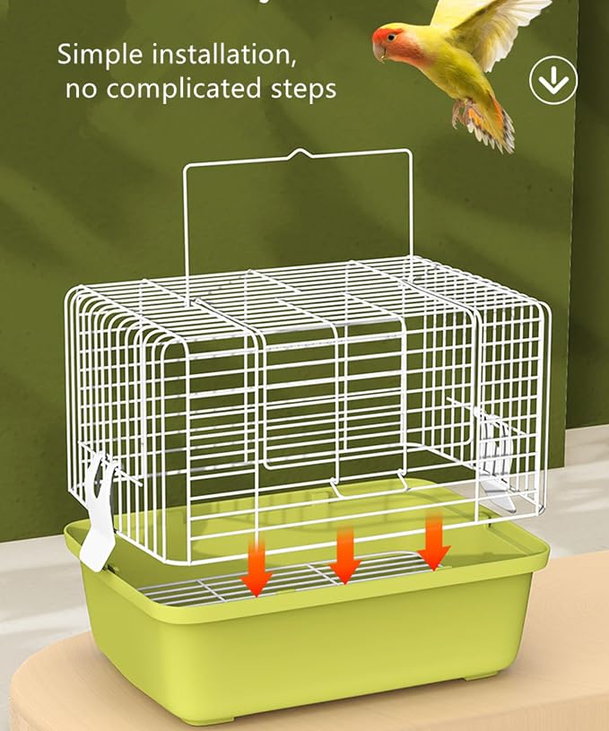 Portable Bird Travel Carrier Cage – 360° Full View Wire Carrier - Image 4