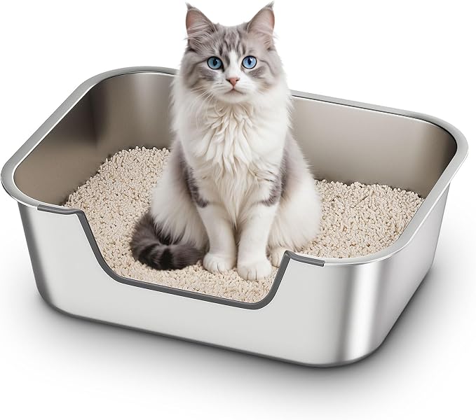 Stainless Steel Cat Litter Box by Unknown
