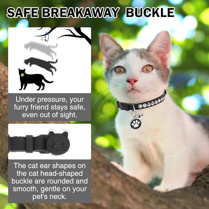 Leather Personalized Breakaway Cat Collar - Image 6