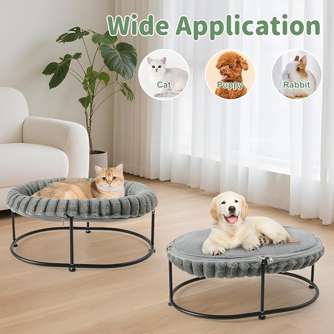 Sunhoo Elevated Cat Bed for Indoor Cats Raised Kitten Hammock Large High Puppy - Image 5