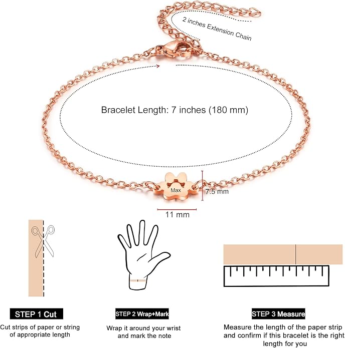 MeMeDIY Personalized Paw Print Bracelet - Image 6
