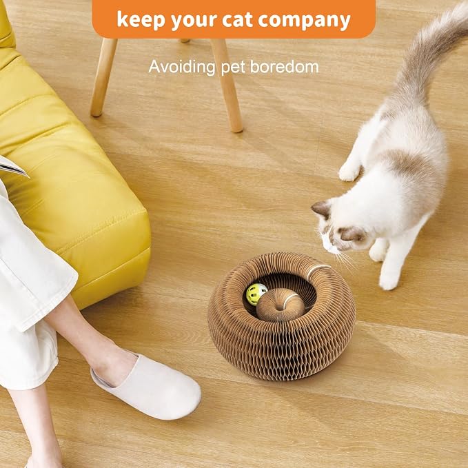 Collapsible Cats Cardboard Scratcher, Interactive Cat Toys - Image 7