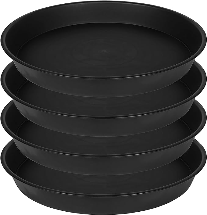 4 Pack of 20 21 inch Plant Saucer Round, Deep Plant Saucers by Bleuhome