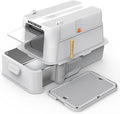 Enclosed Stainless Steel Cat Litter Box by WOOAIDAGG