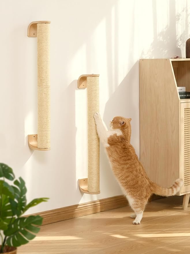 FUKUMARU Cat Wall Scratcher, Sturdy Sisal Climbing Tree - Image 6