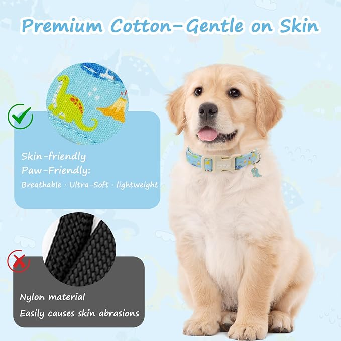 Dinosaur Dog Collar for Medium Dogs, Cute Puppy Collars - Image 5