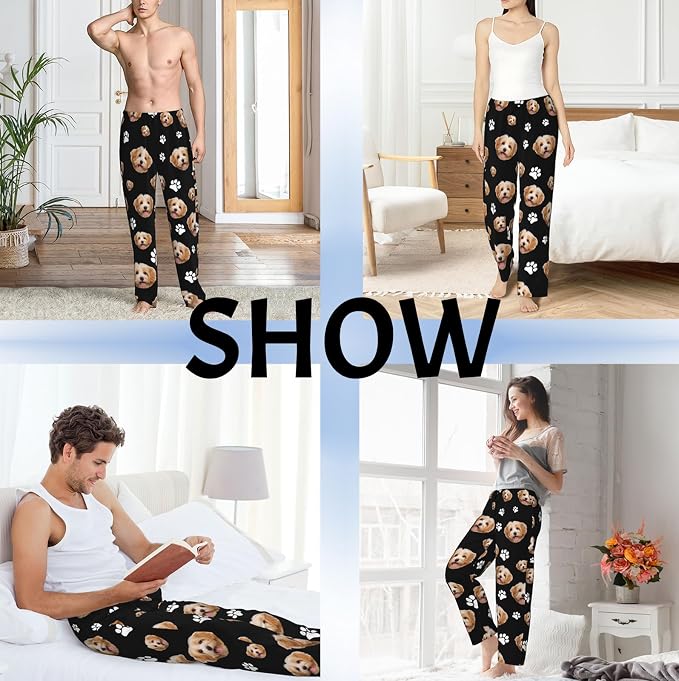 Custom Pajama Pants with Face customized PJ Pants Christmas Valentine gifts - Image 2