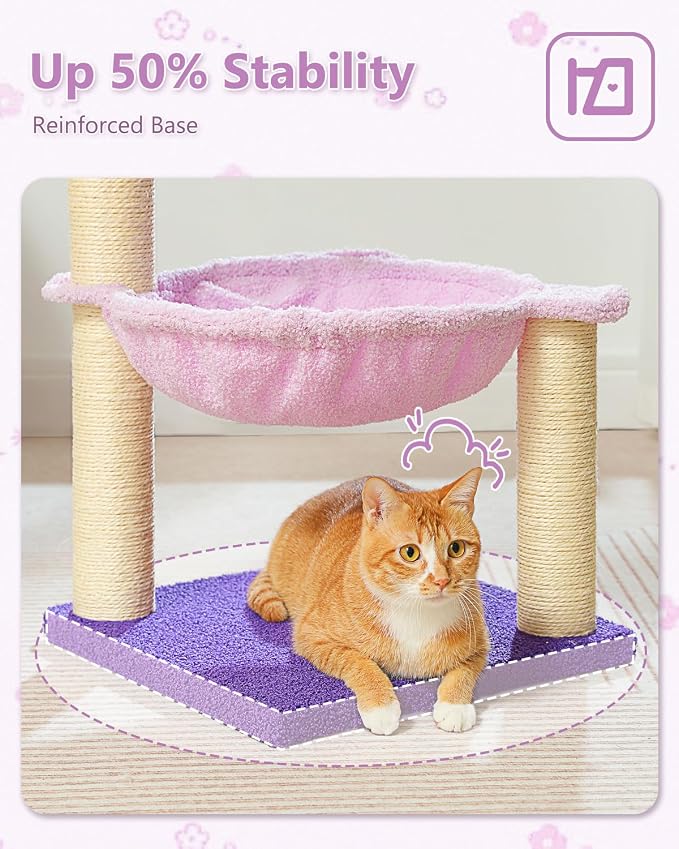 Flower Cat Scratching Post, Replaceable Toy Ball - Image 5