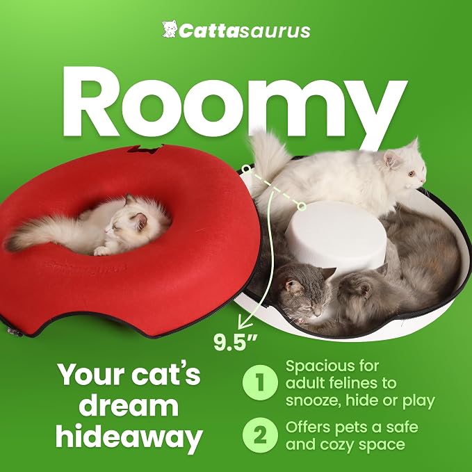 Cattasaurus Peekaboo Cat Cave, Extra Spacious - Image 4