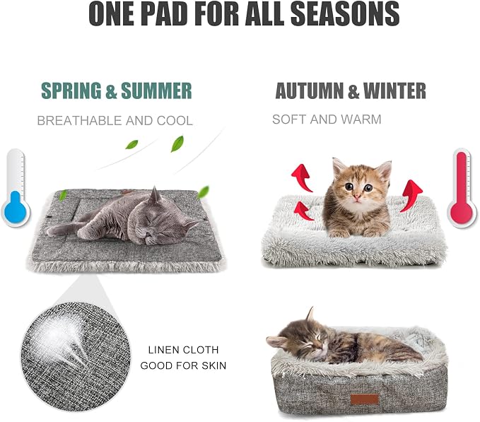 Cat Bed Self Warming, Foldable Self Heated Cat Mat Heating Pad 24 x 20 inch - Image 2