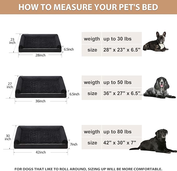 BFPETHOME Dog Beds for Large Dogs, Orthopedic Dog Bed for Medium Large Dogs - Image 6