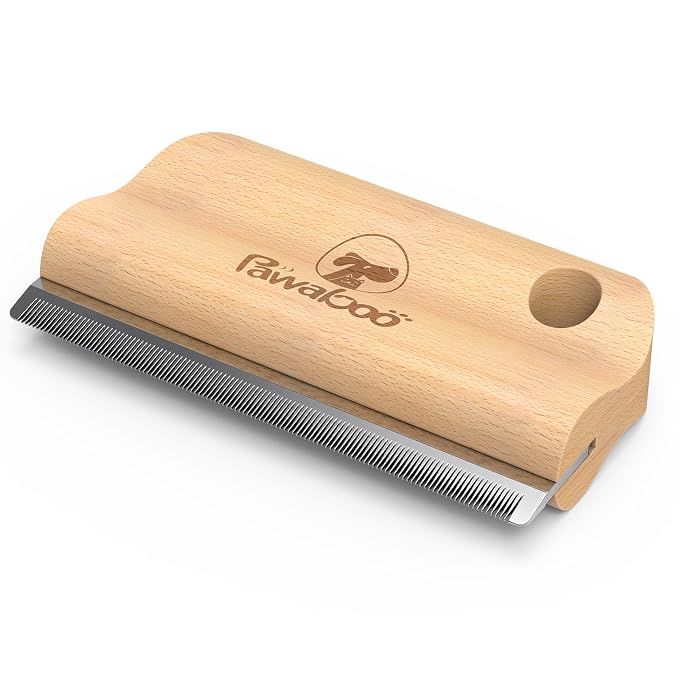 Pawaboo Deshedding Brush for Dogs & Cats, Dog Hair Removal Comb by Pawaboo