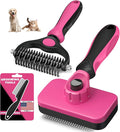 3PCS Self Cleaning Slicker Brush & Pet Grooming Rake & Flea Comb by Augwind