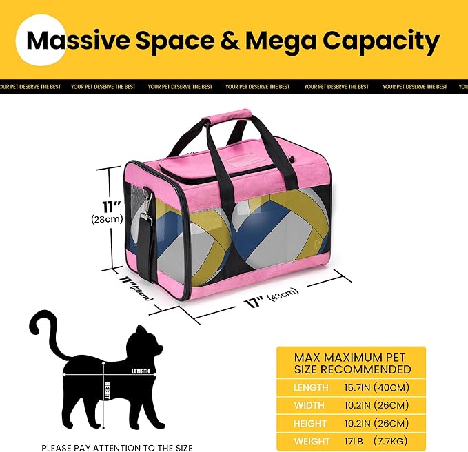 Cat Carrier Airline Approved, Soft-Sided Dog Carrier - Image 2