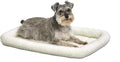 MidWest Homes for Pets QuietTime Dog Bed – White Fleece Bolster, Ultra-Soft and by MidWestHomesForPets