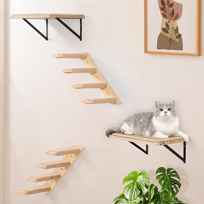 Wall Mounted 2 Pack Cat Shelf - Image 8