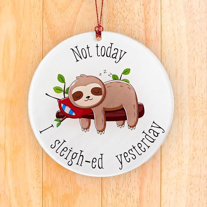 Sloth Gifts for Women, Sloth Ornament, Christmas Ornament 2025 Funny Lazy - Image 5