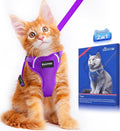 Halypet Cat Harness and Leash Set Escape Proof Soft Adjustable Cat Leash by DOMoreWithYourPet