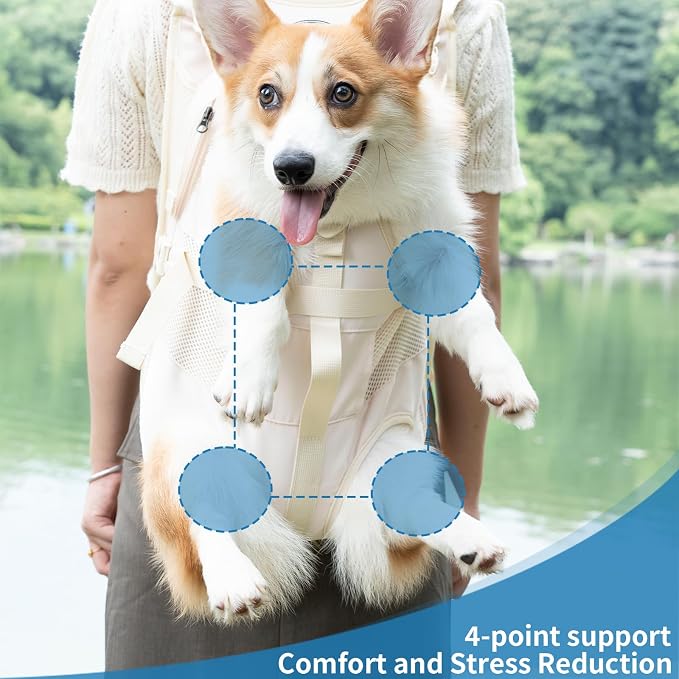Dog Front Carrier Backpacks for Small Dogs, Legs Out Pet Carrier Sling Backpack - Image 4