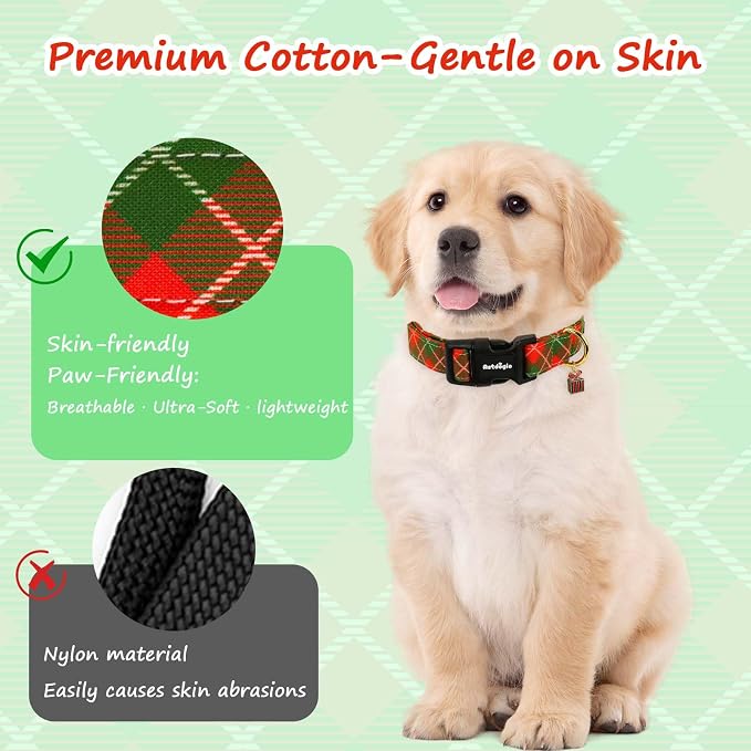 Medium Christmas Dog Collar, Adjustable Dog Christmas Collars, Cute Dog Collars - Image 4