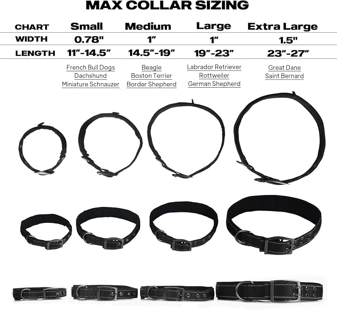 PetiFine Dog Collars for Small Dogs, Neoprene Padded Dog Collar, Reflective - Image 5