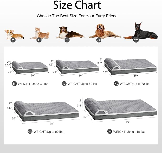 Orthopedic Jumbo Dog Bed Large Sized Dog - Image 7