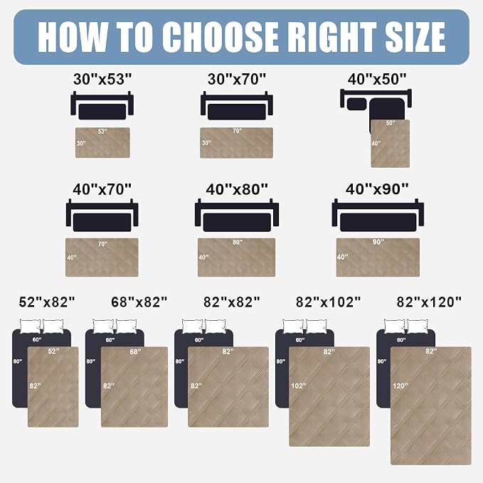 Smiry Waterproof Dog Bed Cover Blanket 40x50, Soft Reversible Pet Blanket - Image 6
