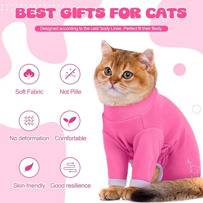 Cat Pajamas for Cats Only, Sticky Hair Cat Clothes, Sphynx Hairless Cats Sweater - Image 2