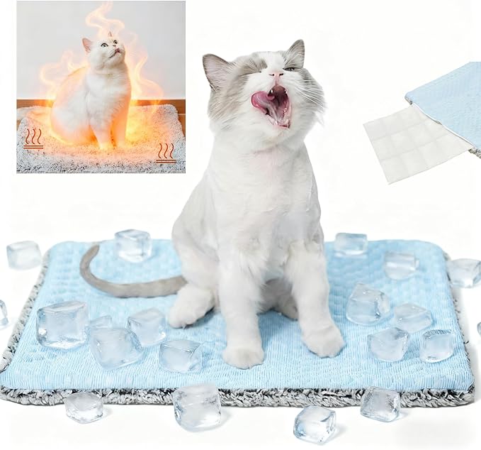 Two Uses'Cat Mat, Self Warming&Cooling Cat Mat.18 * 24in-Cooling Cat by Unknown