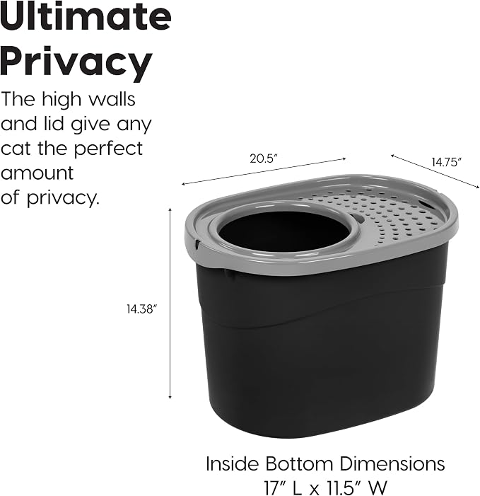 IRIS USA Top Entry Cat Litter Box, Large Enclosed - Image 8