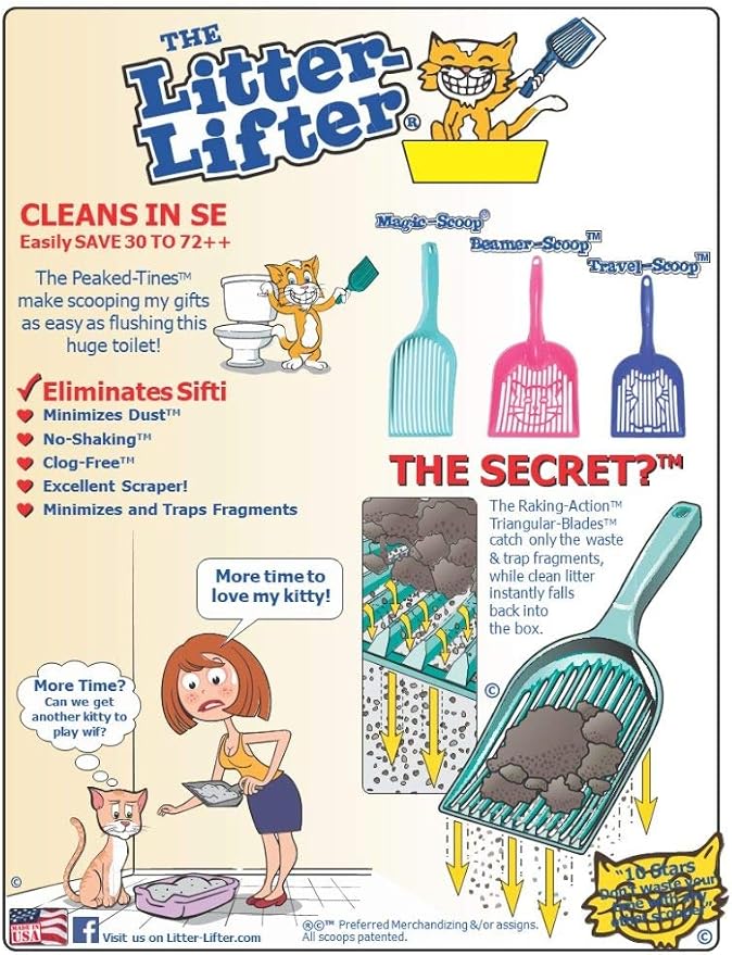 The Litter-Lifter Pellet Cat Litter Scoop, Color Varies - Image 3