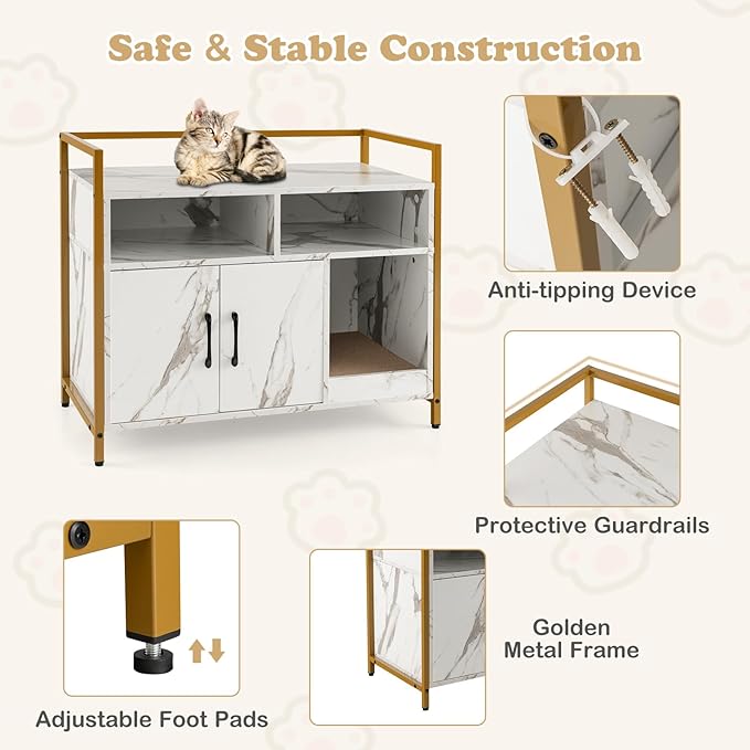 Giantex Cat Litter Box Enclosure - Image 8