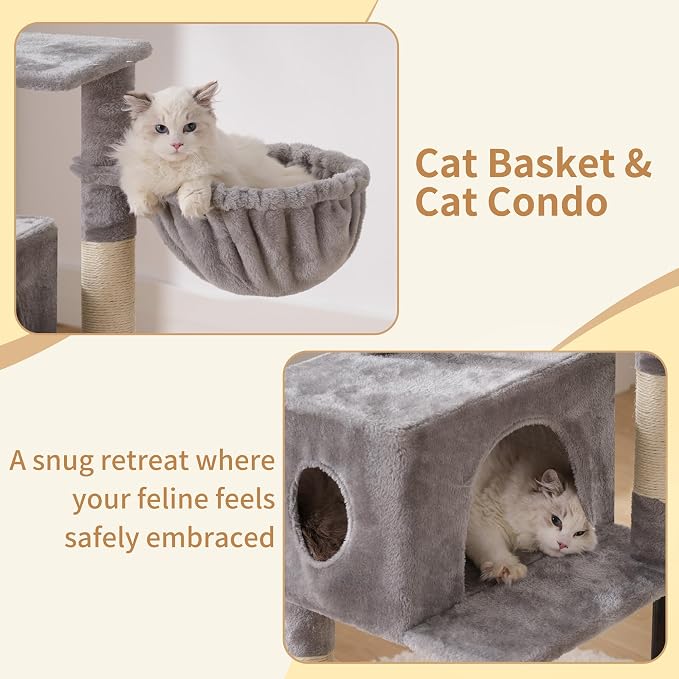 Heybly Cat Tree, 49.2 Inches Cat Tower - Image 5