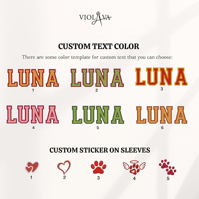VIOLAVA Custom Cat Embroidered Christmas Sweatshirt – Personalized Pet Name - Image 5