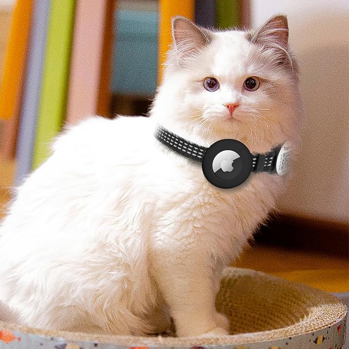 Reflective Kitten Collar Breakaway Apple Air Tag Cat Collar, GPS Cat Collar - Image 5