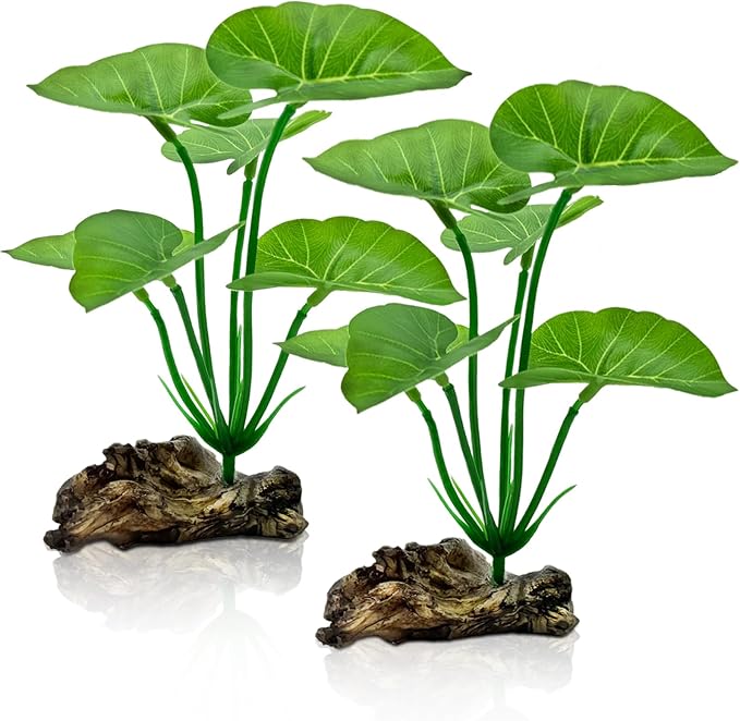 2-Pack Aquarium Decor Fish Tank Decorations 6-inch Betta Fish Tank Plants Leaf by UreverFins