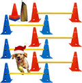 Dog Agility Hurdle Cone Set, Dog Agility Set Include 12 Agility Cones 6 Agility by GeerDuo