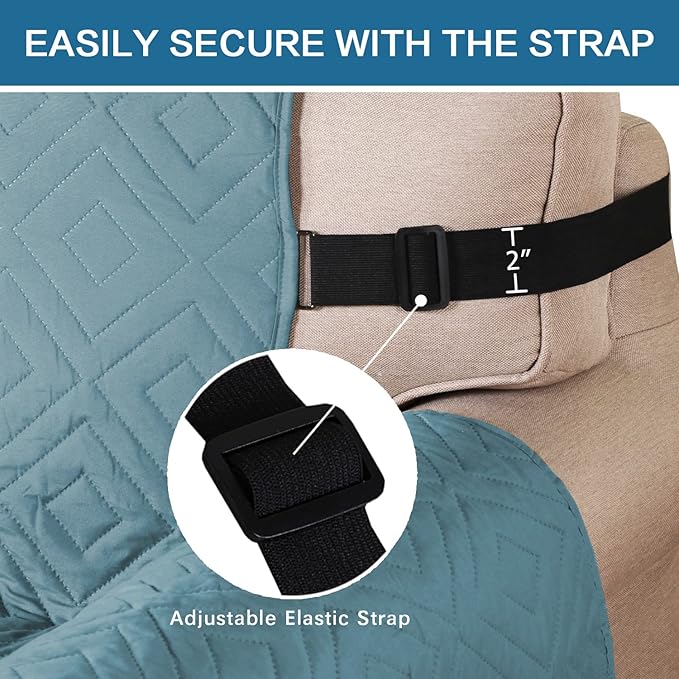 H.VERSAILTEX Reversible Loveseat Cover Furniture Protector Anti-Slip Water - Image 5
